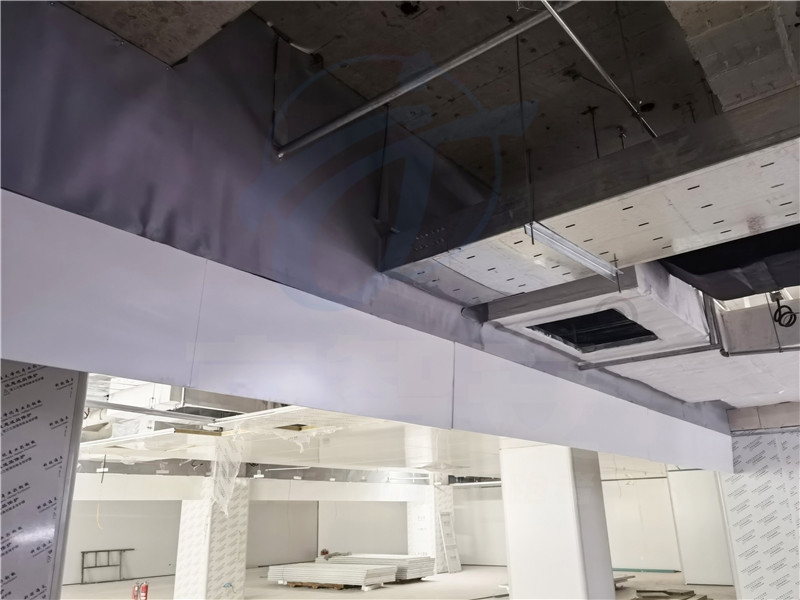 上固定防火布封堵下电动翻板型